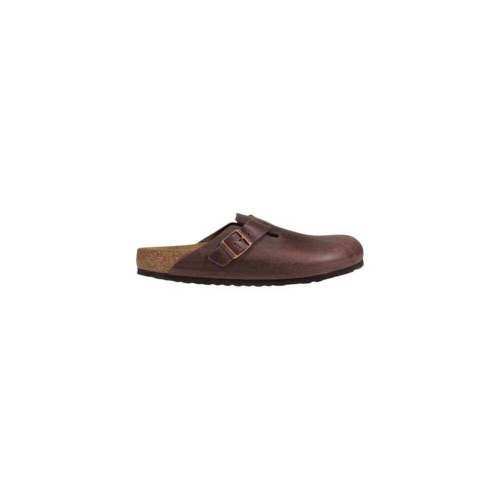 Birkenstock Brown Leather Flat Men's Sandals